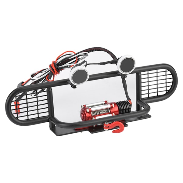 RC-etupuskuri 2 pyöreällä LED-valolla ja vinssikaukosäätimellä Traxxax TRX‑4 1/10 -mallin ryömintäautoon