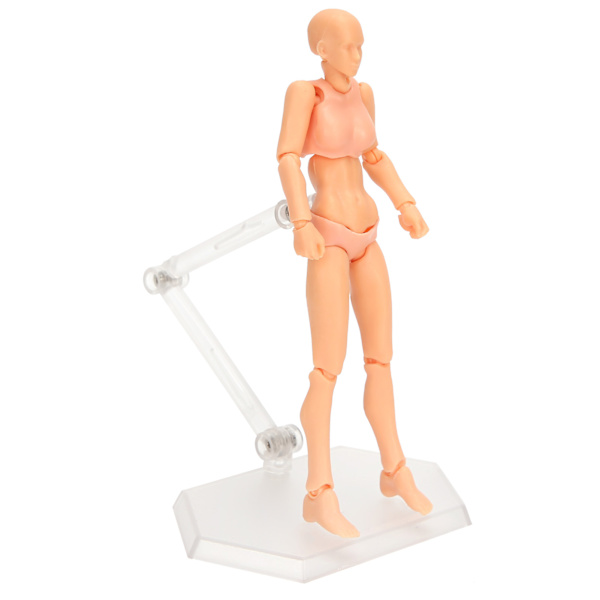 PVC Konstnärer Actionfigur Modell Människa Ritning Modell Kvinna Mannekäng DekorationPrimär Färg