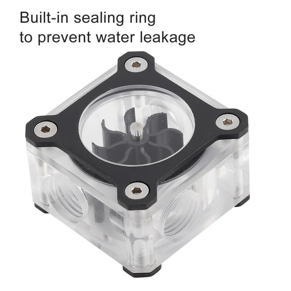 Vandkøling Flow Meter Transparent PMMA Computertilbehør G1/4 Gevind (Noir)