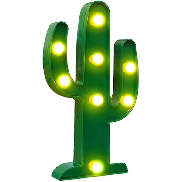 Uusi Logo Cactus Plaza, Trooppinen Vihreä Lämmin Valkoinen LED-Valo - Olohuone, Makuuhuoneen Pöytä ja Seinä Joulukoriste Lapsille ja Aikuisten - 10 Tuuman Korkea Ba