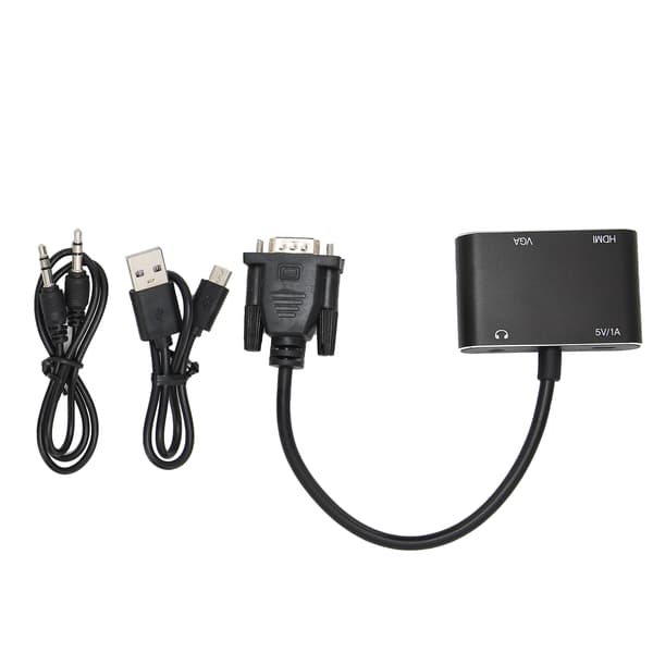 VGA-uros High Definition Multimedia Interface -naaras VGA-naarasadapteri äänikaapelilla
