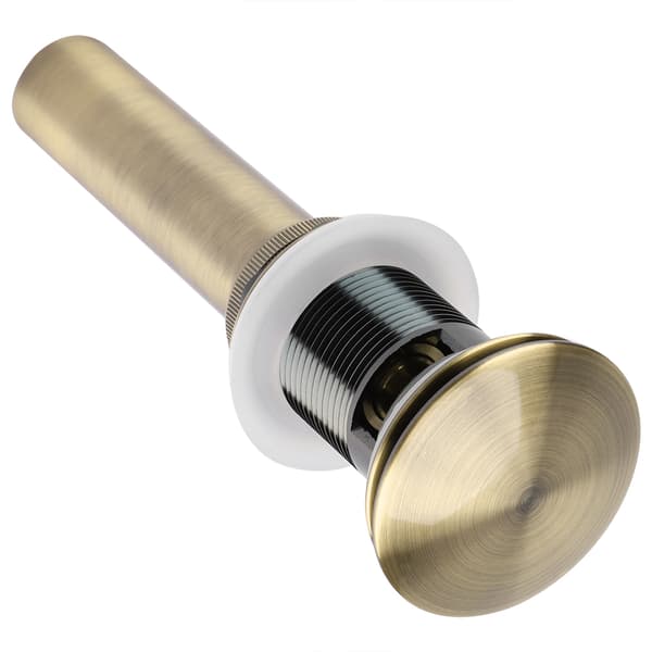 G1 1/4\" Messing Badeværelsesvask Pop Up Afløbssamling med overløb (Grøn Bronze)