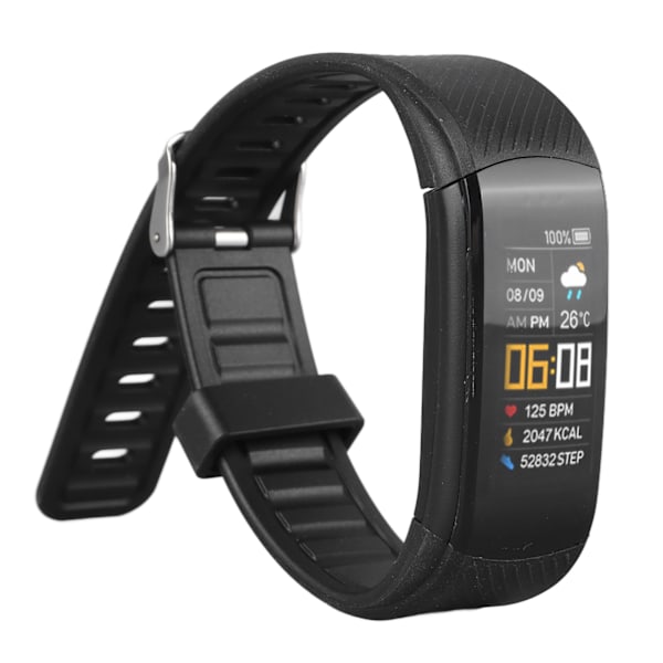 Smart Armbånd Høy Nøyaktighet Sensor IP67 Vanntett USB Lading Multifunksjon Sportsklokke Monitor for Hjertefrekvensovervåking