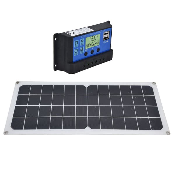10W Solpanel Sæt med 10A Controller Udstødningsventilator til Bil Yacht RV Båd Mobiltelefon Batteri