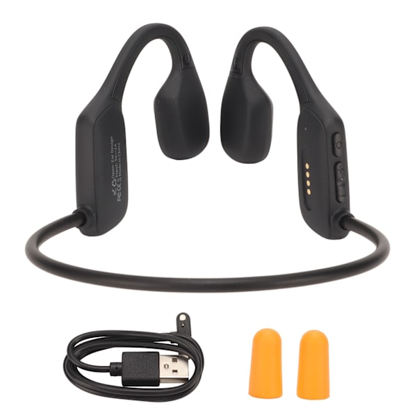 Bone Conduction Bluetooth 5.2 -kuulokemikrofoni IPX5 Vedenpitävä avoimet korvat urheilukuulokkeet mikrofonilla harjoitteluun Juoksussa ratsastukseen ajamiseen