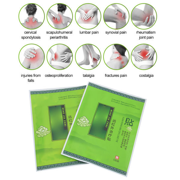 10 stk Langt infrarød smertelindring Patch Pad Health Care Midje Hals Patch Stickers