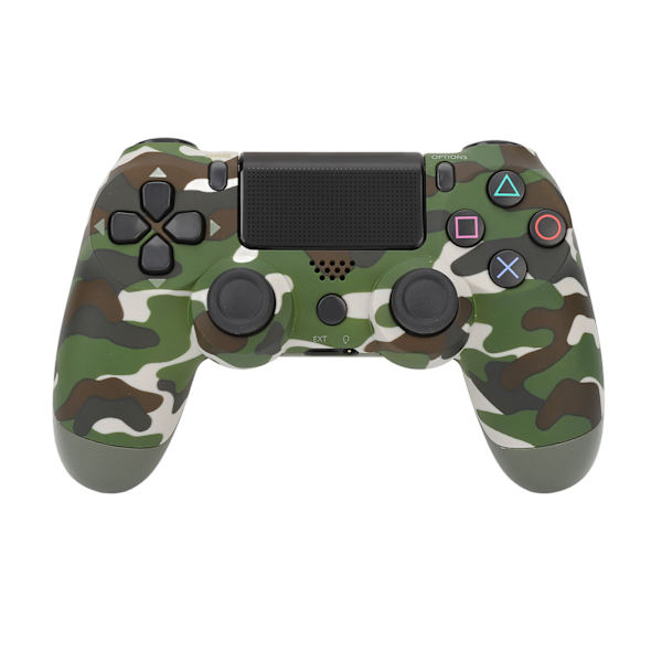 Game Controller Dual Vibration Følsom Trådløs Controller Gamepad til PS4 Slim Pro til PS5 Camouflage Grøn