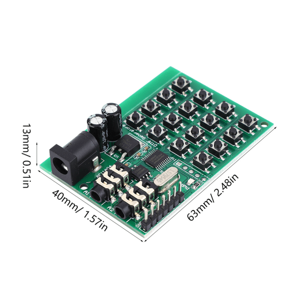AE11A04 DTMF-äänigeneraattorimoduuli Voice Dual Encode -lähetinkortti 5~24VDC