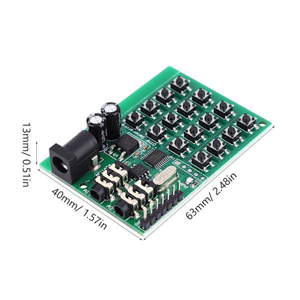 AE11A04 DTMF Ljudgenerator Modul Röst Dual Encode Sändarkort 5~24VDC
