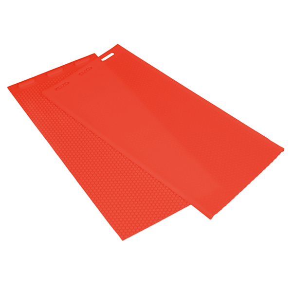2 stk 5,4 mm silikonbivoksform Bivoksfundamentpresseform Birøktutstyr 44x28cm rød