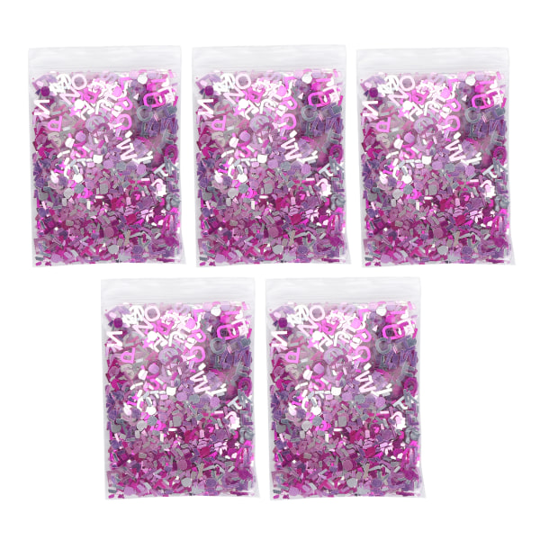 8 mm lyserød konfetti fest glitter pailletter bordpynt til pige dåb ornamenter Brev