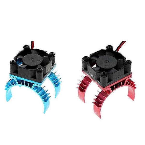 RC Delar Elektrisk Bil Motor Kylfläns Skydd + Kylfläkt kompatibel med 1/10 TT02 RC Bil 540 550 3650 Motor He