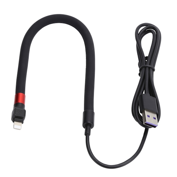 1,2 m datakabel Hurtiglading Bøybar Universal Desktop Telefonholder for IOS-grensesnitt Svart