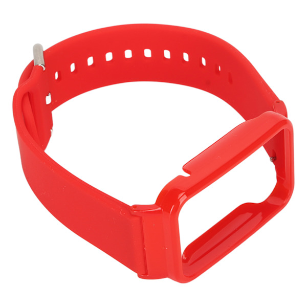Silikonihihna suojakotelolla Mi Band 7 Pro - Punainen ja punainen kotelo