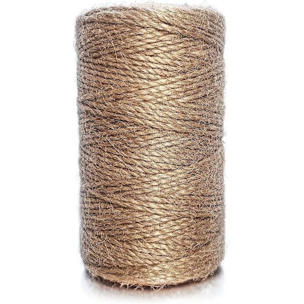 100m Jute Rep Naturlig Hamp Rep för Dekorativ Trädgårdsarbete Presentförpackningar