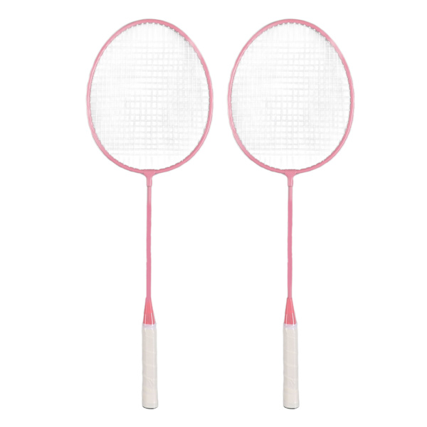K1134 Badminton Racket Set Split Iron Alloy Badminton Racket Set med förvaringshink Förvaringsväska Rosa