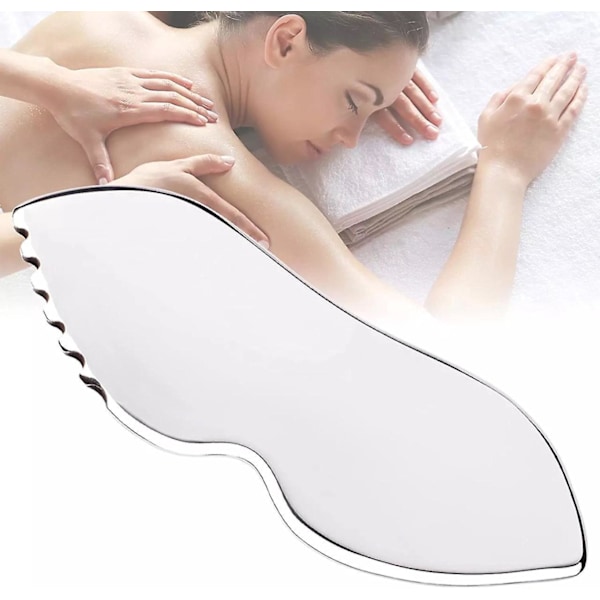 Gua Sha-verktøy i rustfritt stål - Myofascial massasje for smertelindring, fysioterapi - Ansikt, nakke, armer