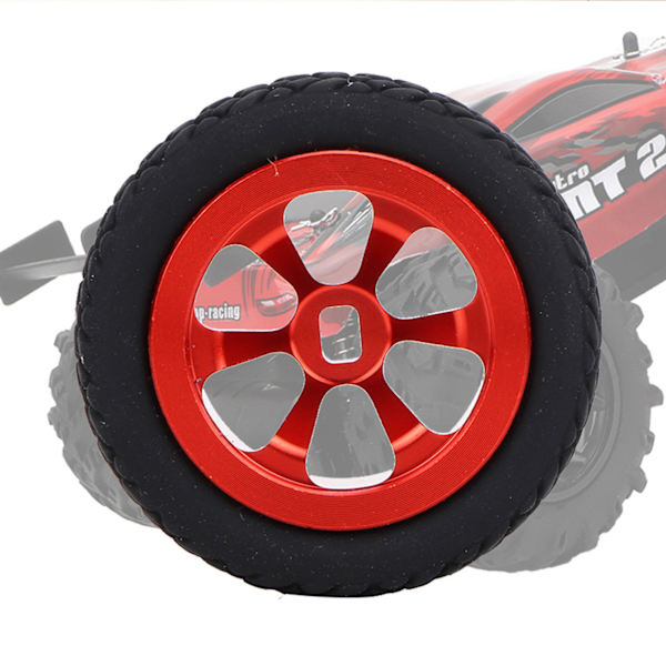 4st RC bilmodelltillbehör Passar för WLtoys 1/28 K989-53 RC aluminiumdäck (röd)