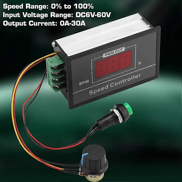 DC 6-60V PWM DC Motor Hastighedsregulator (PWM) Guvernør Regulator