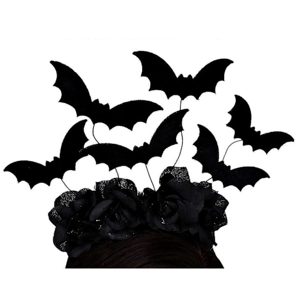 Halloween Sort Flagermus Hårbøjle Kostume Tilbehør hao_SZXM