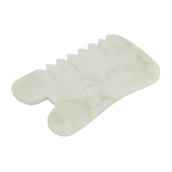 Jadestone Meridianer Skraping Massasje Kam Ergonomisk sårhet Lindring Hode Avslapning Gua Sha Massasjeverktøy