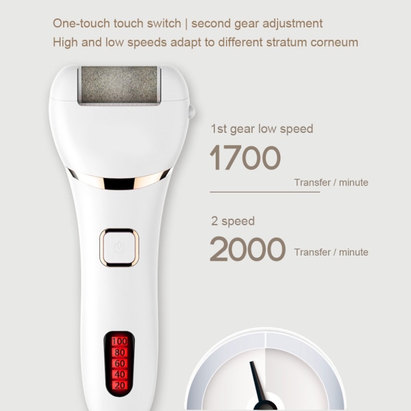 Electric Callus Remover Profesjonell oppladbar Dead Hard Skin Remover Fotpedikyrverktøy