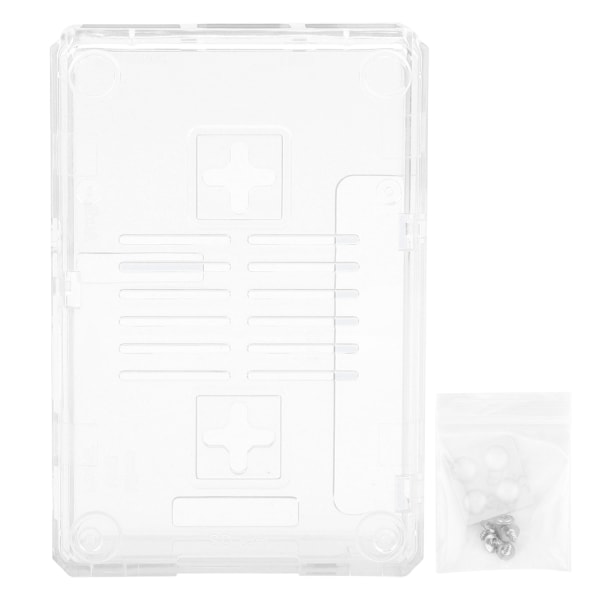 Shell Protective Frosted Box Case Cover ABS for Raspberry Pi 3B 3B+ D Style with Screw(Transparent )