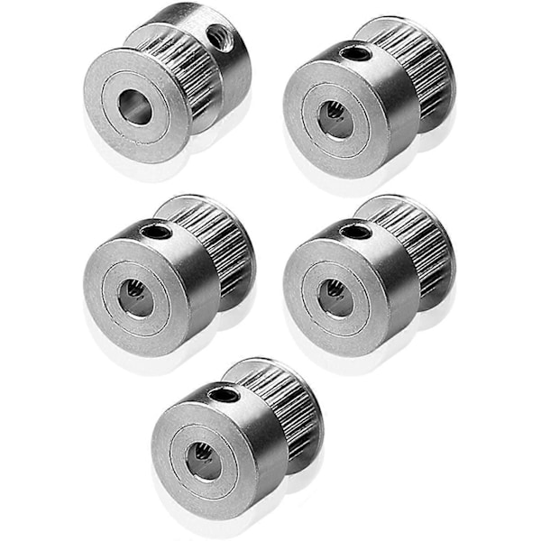 5 stk. 2GT 20 Tenner 5mm Timing Pulley Hjul for 3D-printer