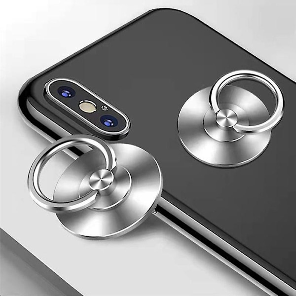 Telefonringestativ til iPhone, Galaxy og andre smartphones - Sølv (2 stk)
