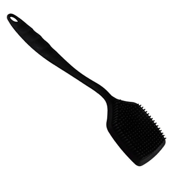 Silikon Kök Non-stick Stekpanna Borste Diskning Rengöringsborste Verktyg Svart