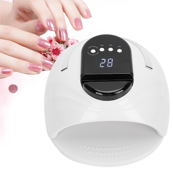168W LED UV-nagellampa Gel Polish Torkare Konstljus Nagelhärdningsmaskin med Telefonhållare 100-240VUS-kontakt