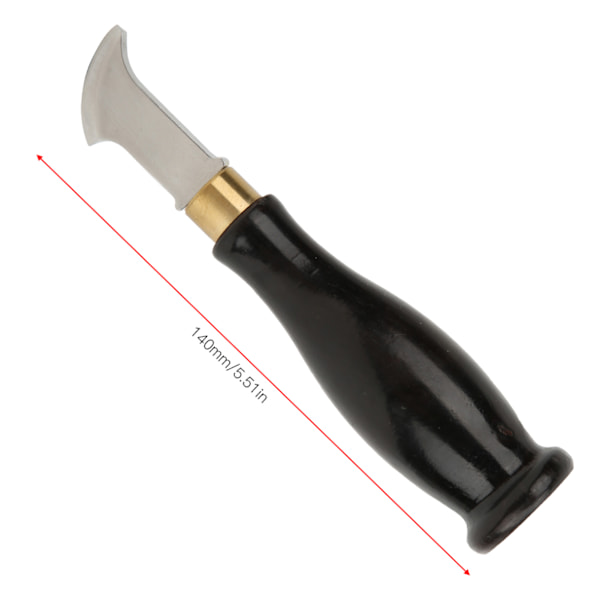 Vifteformet kantfolder i sandeltrehåndtak Lærkantmerke Håndverk DIY-verktøy (1 mm)