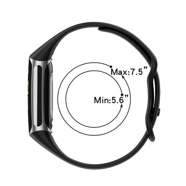 Erstatningsrem kompatibel med Fitbit Charge 5 TPU blød urrem til smartur