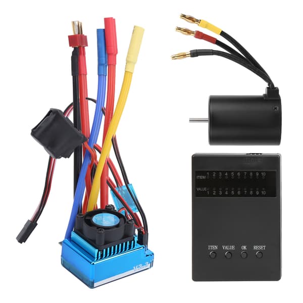 80A borstlös ESC + 3650 2300KV borstlös motor + programkort för 1:10 RC bilmodell