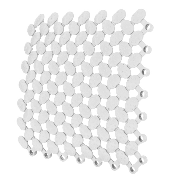 6 st 20x20cm halkfria sammanflätade golvmattor för kök badrum dusch pool balkong (vit)