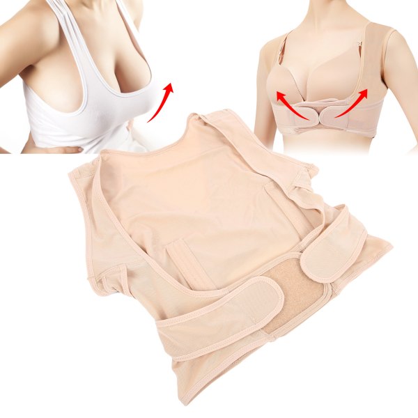 Naisten säädettävä asennonkorjaaja Olka-selkä Rinta Body Shaper Bra SupportSkin Color XL