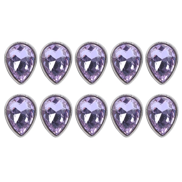 10 st Rhinestones Patchbara Snygga Ljusa Kantade Klo Rhinestone för DIY Handgjord Dekoration Ljus Lila