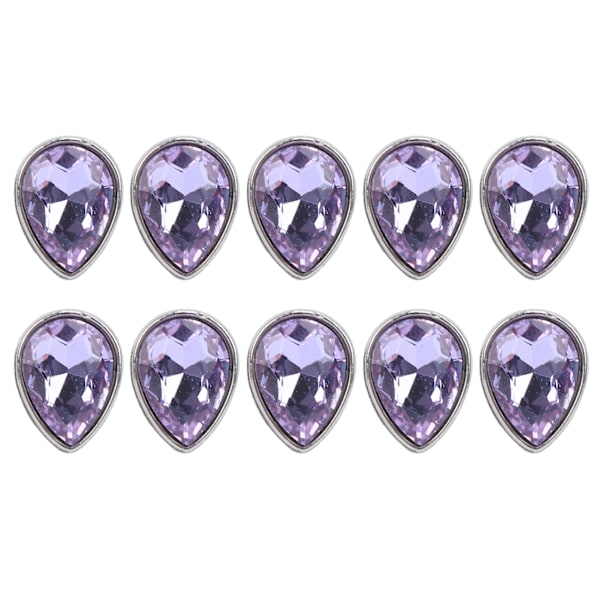 10 stk Rhinestones Patchable Stilig Lysende Kantstein Rhinestone for DIY Håndlaget DekorasjonLyse Lilla