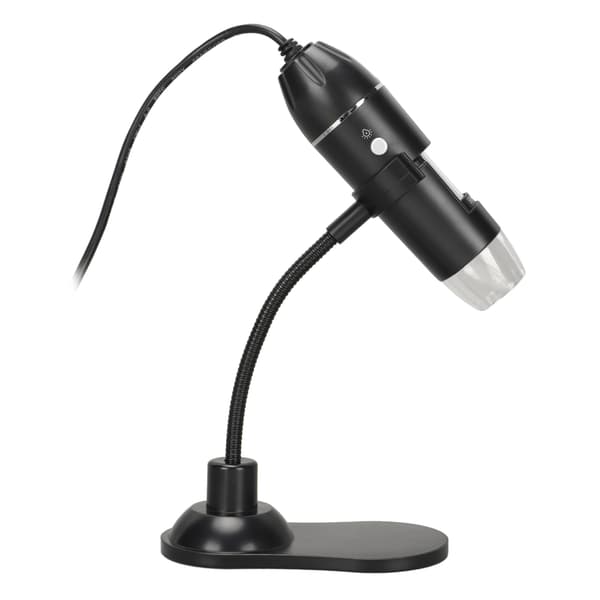 USB Mikroskop 50X til 1000X HD Bærbart Mini Digitalt Mikroskopkamera med 8 LED'er til Windows PC Sort