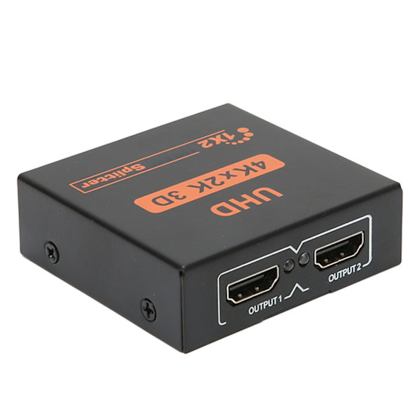 HD Multimedia Interface Splitter 1 ind 2 ud understøtter 4K ved 30Hz 3D HD Multimedia Interface Switcher US-stik 100-240V