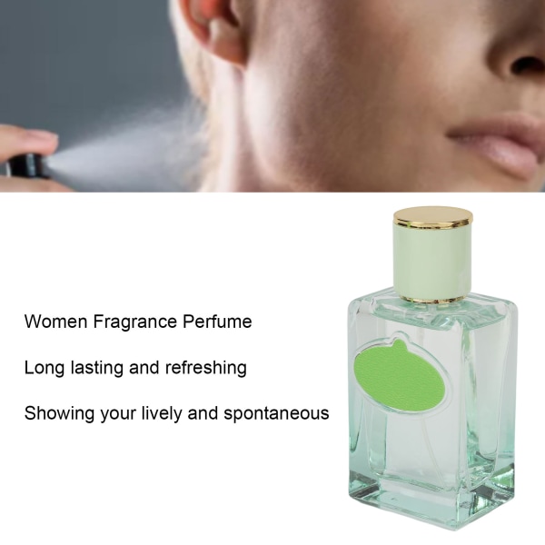 Naisten kevyt hajuvesi, kukkainen hedelmäinen tuoksu Amber Rosewood Base Note Pitkäkestoinen Spray Mist Green 50ml