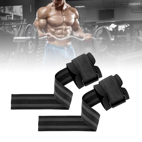 1 par sports håndledsstroppe Anti Slip Fortykke håndledsstøtter Gym Cross Matching vægtstøttestropper Gratis størrelse sort