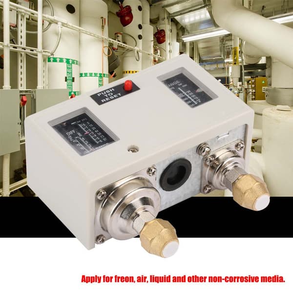 Elektronisk R1/4\" 15A 250V Dobbel Trykkontrollbryter Smart Pumpe Trykkontroller