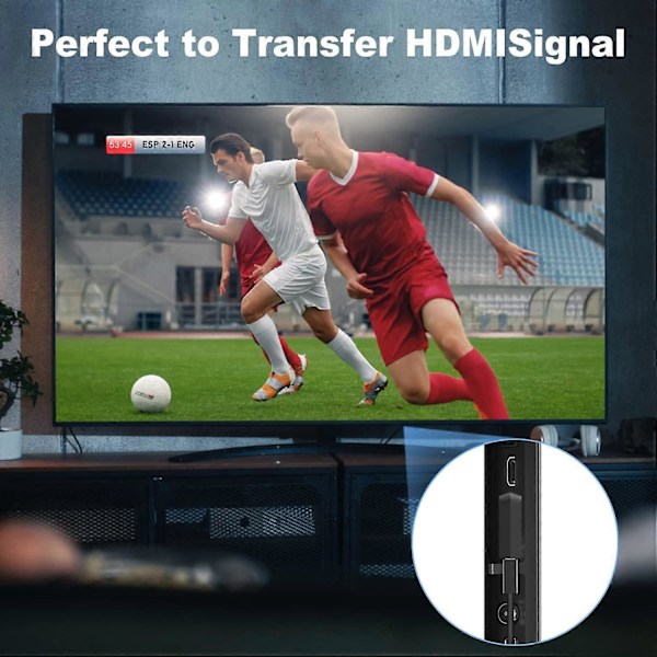 2-pack Platt HDMI-adapter, 90 graders vinklad vertikal platt HDMI-adapter hane till hona vänster och höger vinklad