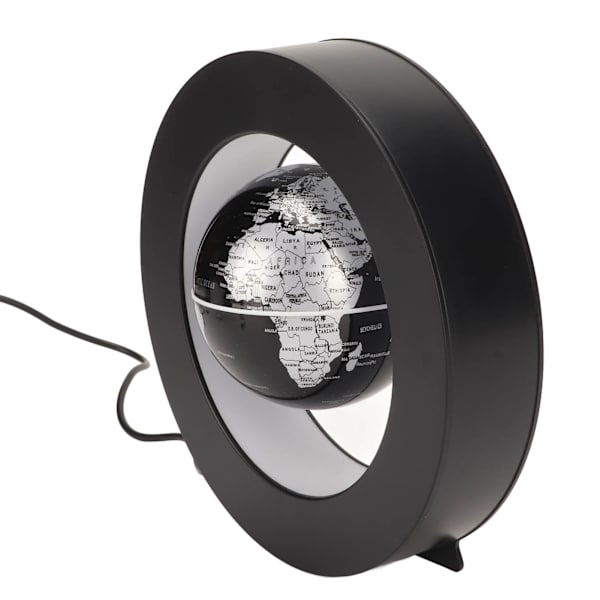 Magnetisk levitasjonsklode Innebygd LED-lys Magnetisk flytende globus Verdenskartpryd for kontorbord Hjem EU-plugg 100‑240V