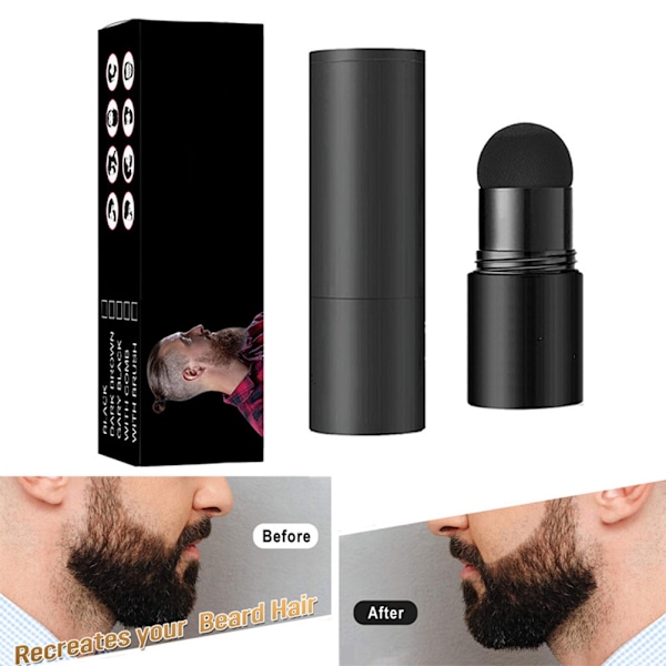 Skäggformande Filler Tjockt Skägg Styling Puder Skägg Fylligare Filler för Tillfällig Ansiktshår Färg Mustasch Färgning Formningsverktyg