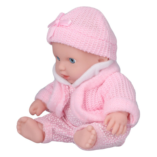 8 tommer lys hudfarve baby simuleringsdukke legehus mode genfødt babydukke legetøj (Q8G-002)