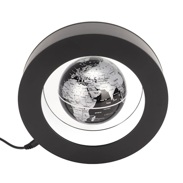 Magnetisk levitasjonsklode Innebygd LED-lys Magnetisk flytende globus Verdenskartpryd for kontorbord Hjem EU-plugg 100‑240V