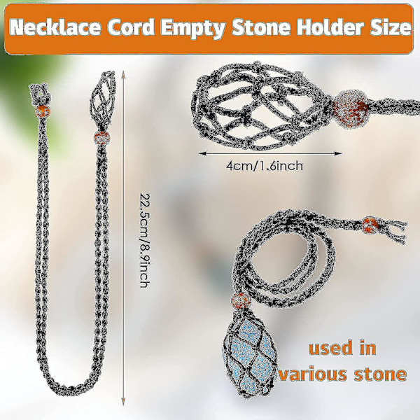 Kristallhalsbandssnöre Set för DIY Stenhalsband - 4 stycken