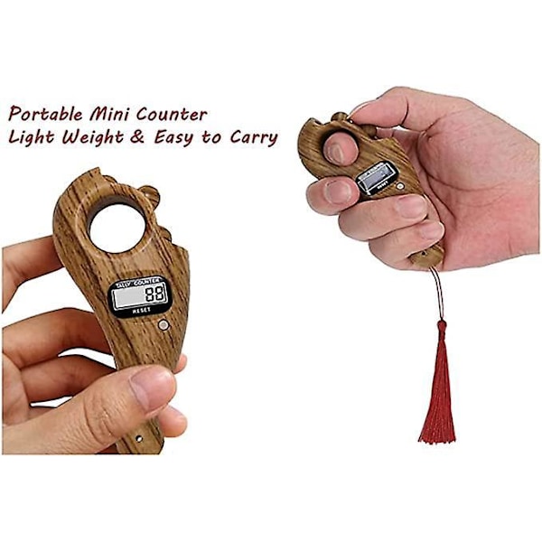 1 stk. Digital Perleteller, Buddha Perleteller, Digital Fingerteller, for Aktive Fingre, Meditasjon, Buddhistisk Bønn, Avslapning